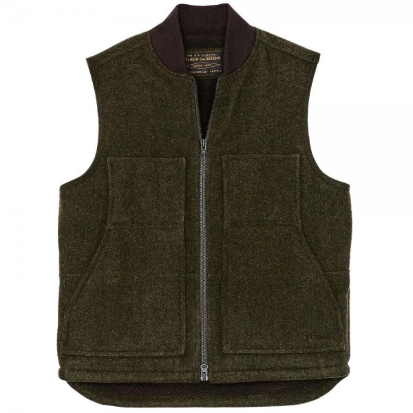 Filson Mackinaw Wool Work Vest, Forest Green, Size S