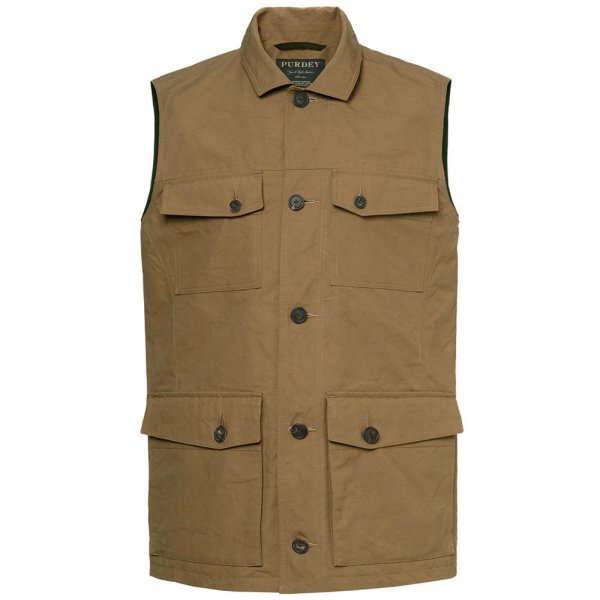 Purdey »Percival« Men's Safari Vest, Desert Khaki, Size M
