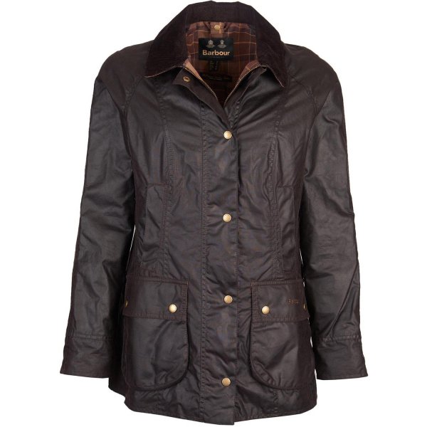 Chaqueta encerada para mujer Barbour »Beadnell«, marrón rustico, talla 42