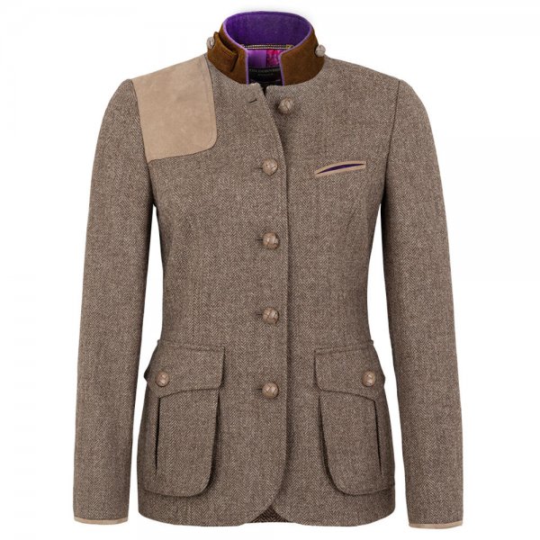 Von Dörnberg »Diana« Ladies Shooting Jacket, Tweed, Beige Brown, Size 34