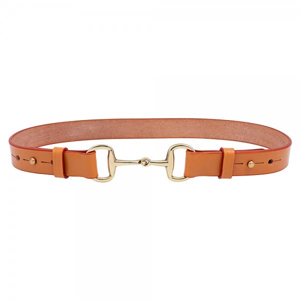 Cinturón de cuero »Ashton«, marrón natural, 90 cm