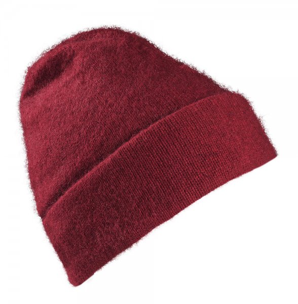 Mütze Merino-Possum, Rot-Melange