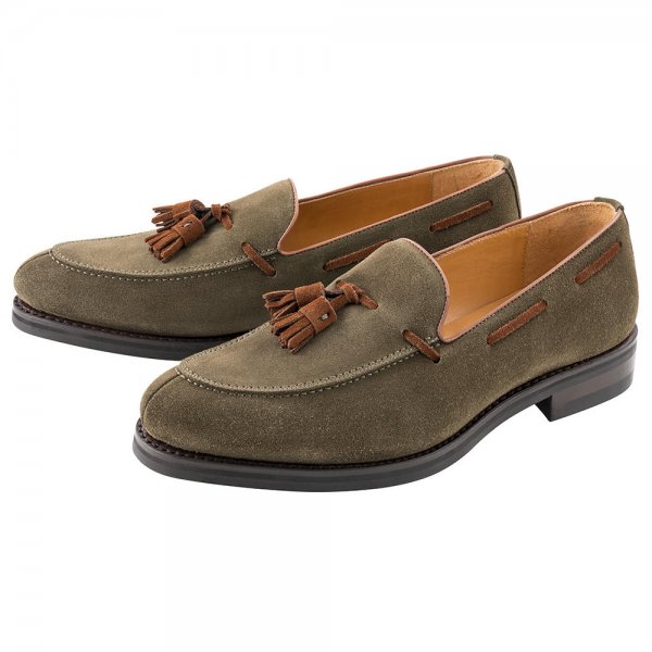 Herren-Tasselloafer »Paul«, oliv, Größe 40