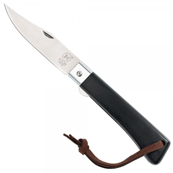 Cuchillo plegable MAIN »Workers Line«, hoja Clip Point, madera de pakka negra