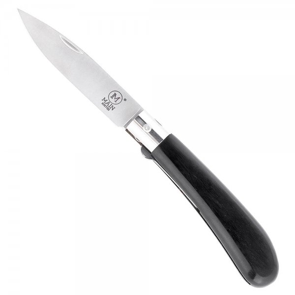 Couteau pliant MAIN » German Line «, lame Drop Point, bois de Pakka noir