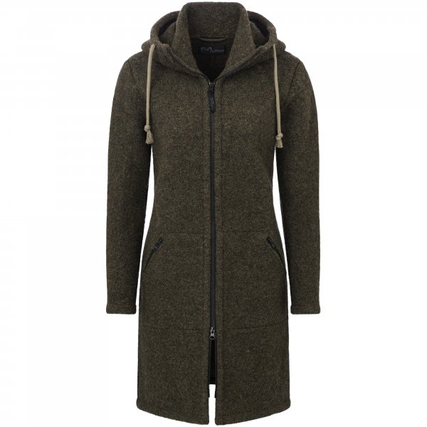 Mufflon »Carla« Ladies’ Boiled Wool Coat, Forest, Size L