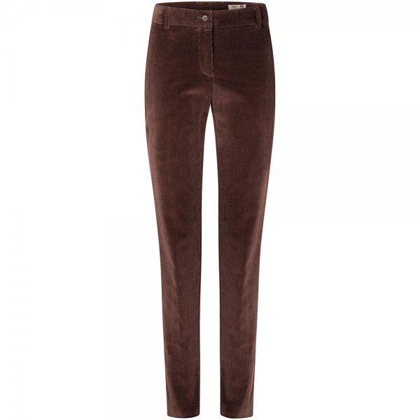 Brisbane Moss Ladies’ Trousers, Fine Corduroy, Pima Cotton, Brown, Size 38