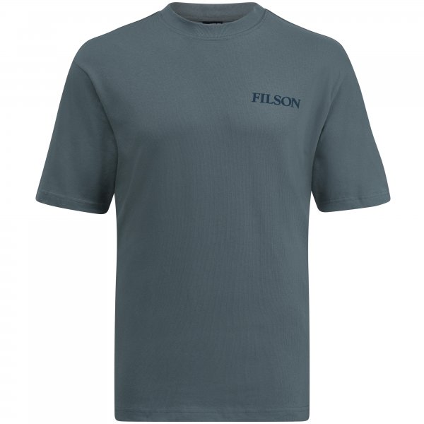 Filson S/S Pioneer Graphic T-Shirt, Balsam Green/Salmon, taglia S