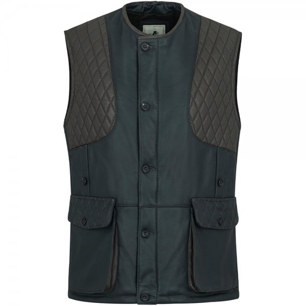 »Roger« Men’s Shooting Vest, Deerskin, Anthracite, Size 52