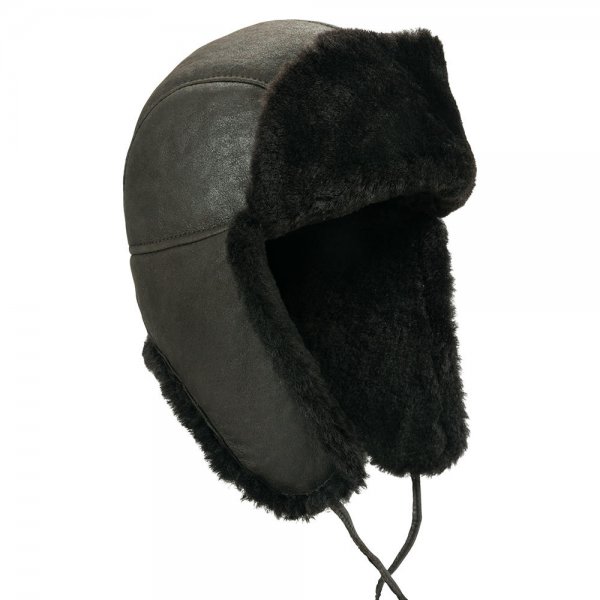 Werner Christ »Sibirien« Lambskin Hat, Brown/Green, Size 60