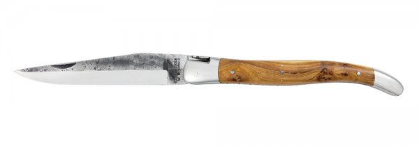 Coltello a serramanico Laguiole con crosta di forgiatura, ginepro