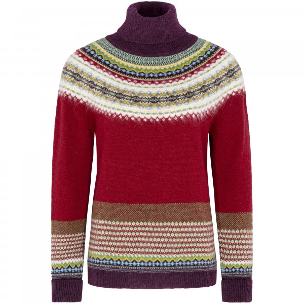 Eribé Damenpullover Rollkragen Fair Isle, Hemlock, Größe M