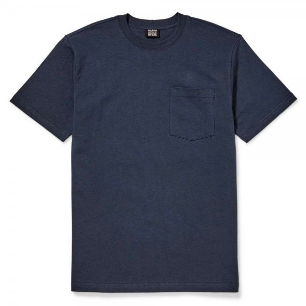 Filson Short Sleeve Outfitter Solid One-Pocket T-shirt, Dark Navy, M
