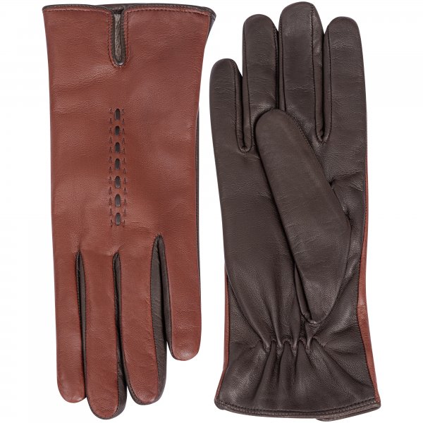 Damen Handschuhe EVIAN, Lammnappa, bordeaux/maron, Gr. 6,5
