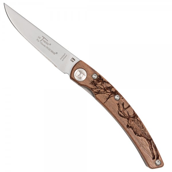Coltello a serramanico Le Thiers Nature, motivo cervo