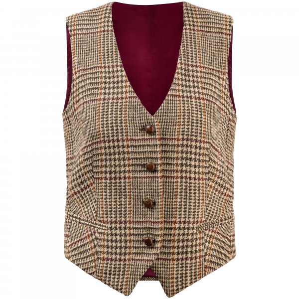 »Eve« Ladies' Tweed Vest, Houndstooth, Size 36