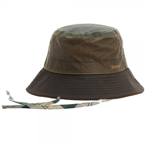 Barbour Wachs-Bucket Hat »Brackley«, beech/ancient, Gr. S