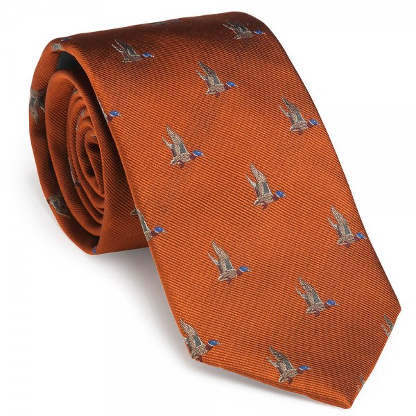 Laksen krawat, kaczki, pomarańczowy