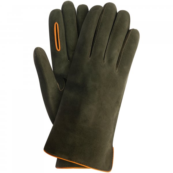 Herren Schießhandschuhe MERAN, Ziegenvelours, ungefüttert, grün, Größe 9,5