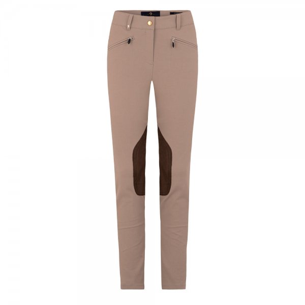 Pantalon pour femme Pamela Henson » Soho «, coton bi-stretch, taupe, 34