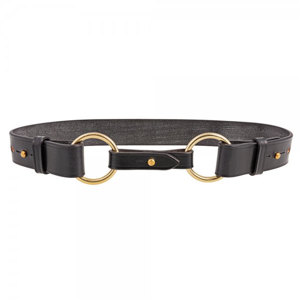 Cinturón de cuero »Aberdeen«, negro, 90 cm