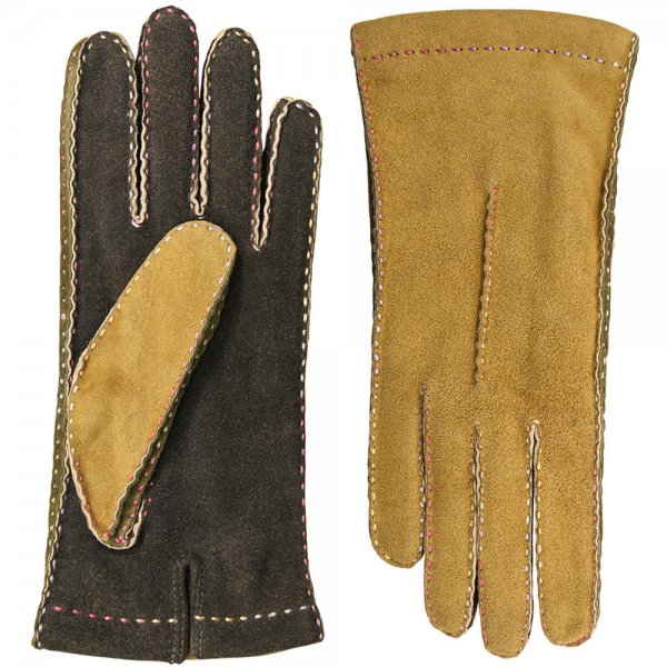 Gants femme FORLI, velours de chèvre, doubl. cachemire, multicolore, taille 6,5