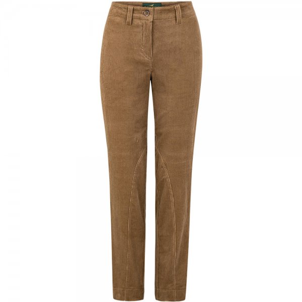 Laksen Ladies Equestrian Corduroy Trousers, Camel, Size 34