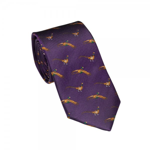 Laksen Tie »Pheasant«, Purple