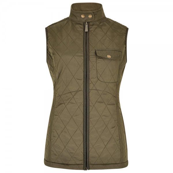 Dubarry »Rathdown« Ladies Quilted Vest, Olive, Size 34