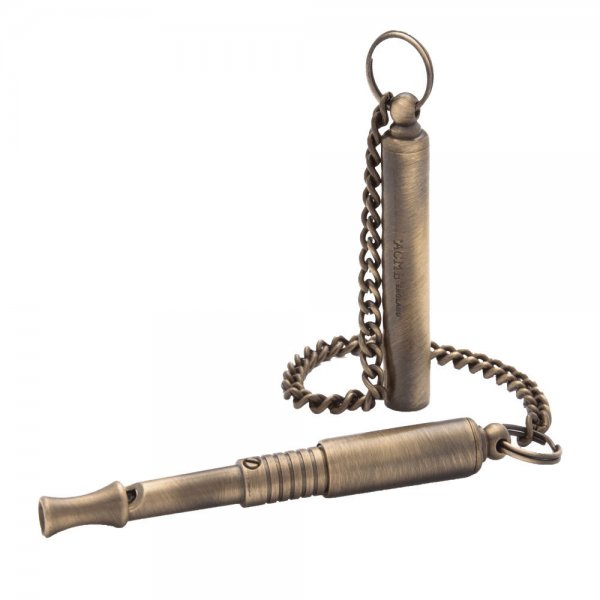Acme Silent Dog Whistle No. 535, Antique Brass