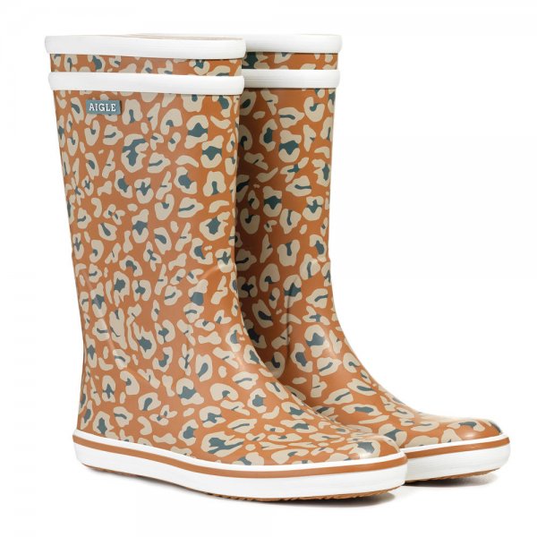 Bottes Aigle Malouine Pt imprime leopard taille 35 Bottes en caoutchouc The GunDog Affair
