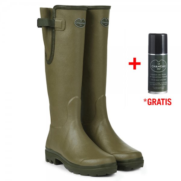 Le Chameau »Vierzon« Ladies’ Rubber Boots, Jersey Lining, Vert Vierzon, Size 36