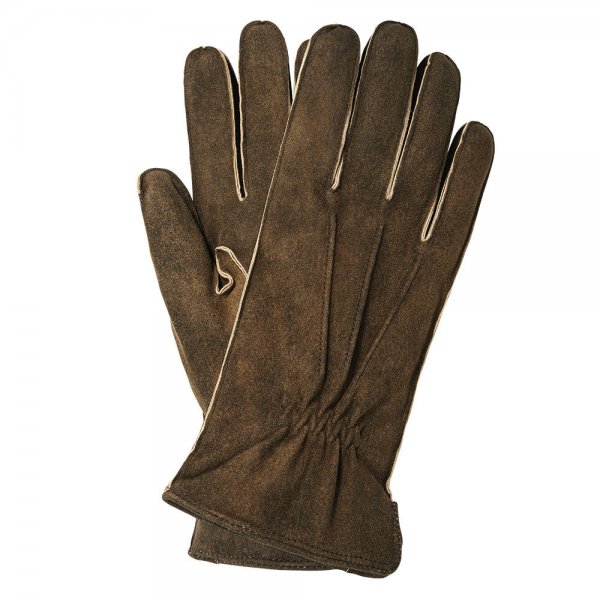 UDINE Men’s Gloves, Goat Suede, Cashmere Lining, Walnut, Size 8