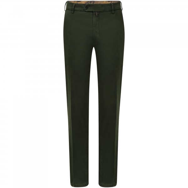 Pantalón Meyer Bonn de algodón y cachemira para hombre, verde oscuro, talla 106