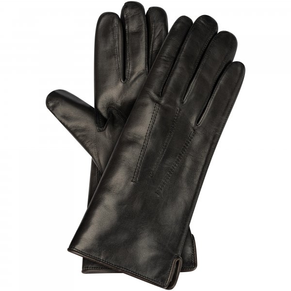 Gants p. femme » Lana «, nappa/poil de mouton, doubl. cachemire, noir/taille 7