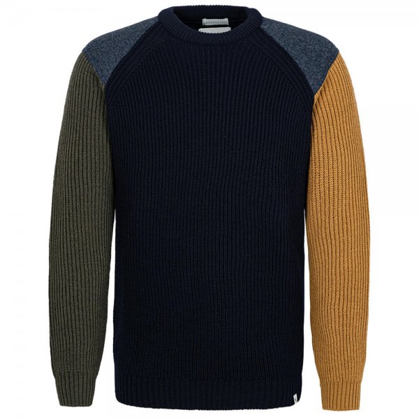 Peregrine, Herren Pullover Thomas, navy/olive/wheat, Größe XXL