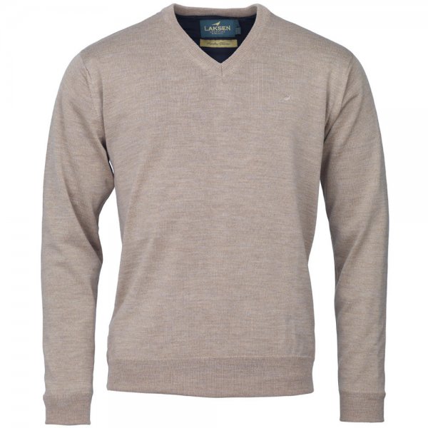 Laksen Herren V-Pullover Grantham Windbreaker, sand, Größe M