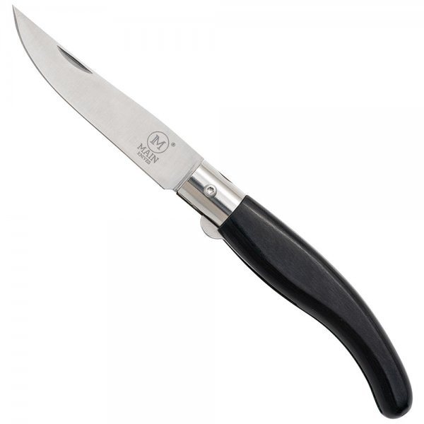 Coltello a serramanico MAIN »Spanish Line«, legno di Pakka nero, nero