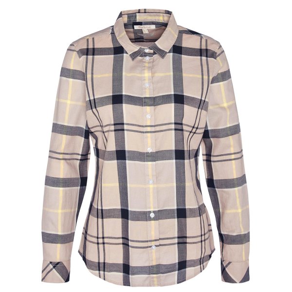 Blusa para mujer Barbour »Bredon«, lemon dress tartan, talla 42