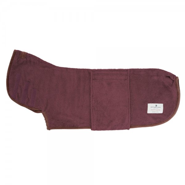 Dog Drying Coat, Country Collection, Burgundy, Size L
