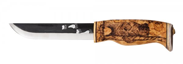 Couteau de chasse et de plein air Wood Jewel, motif d’ours