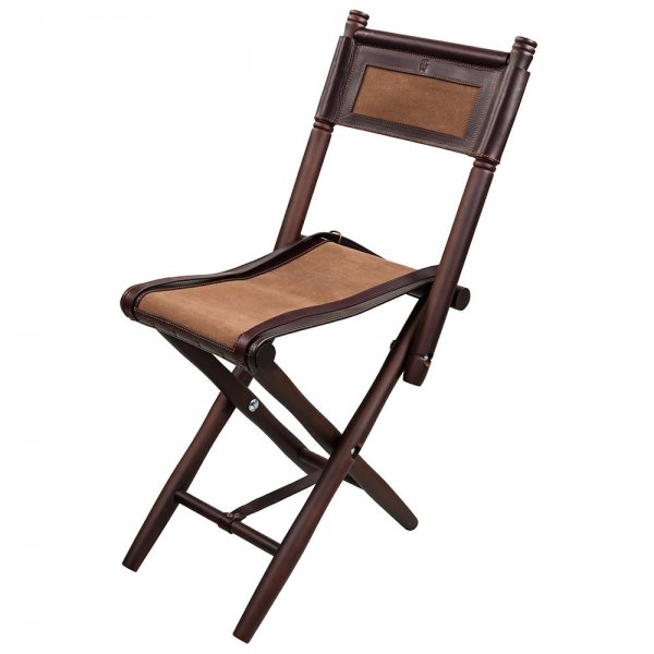 Rey Pavón krzesło składane z oparciem, brązowe