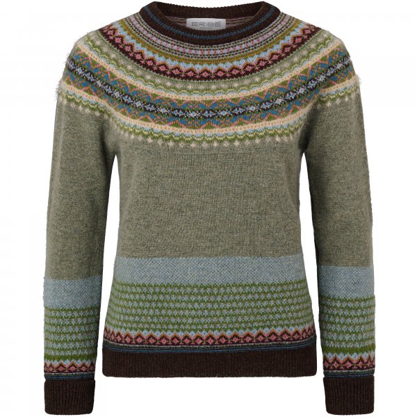 Eribé Ladies’ Fair Isle Sweater, Willow, Size XL
