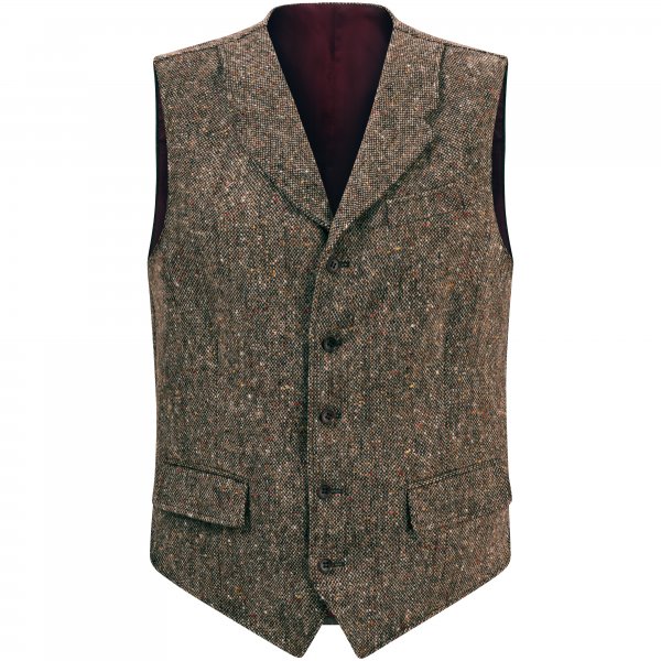 Gilet en tweed Donegal pour homme » Marvin «, marron, taille 52