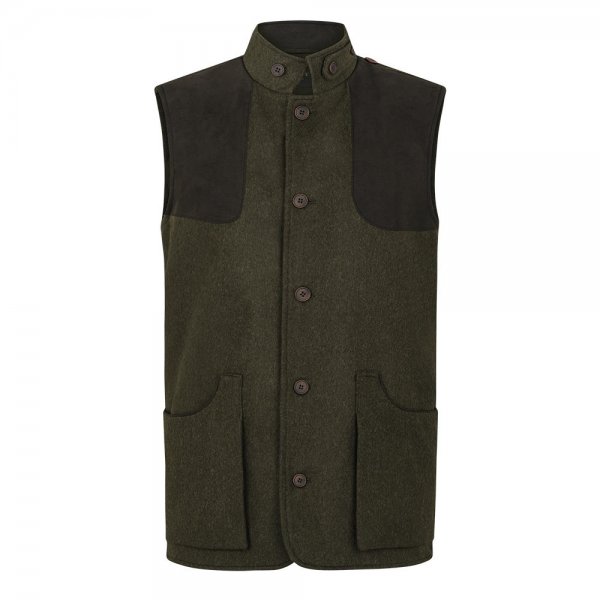 Purdey Mens Shooting Vest, Loden, Green, Size XL