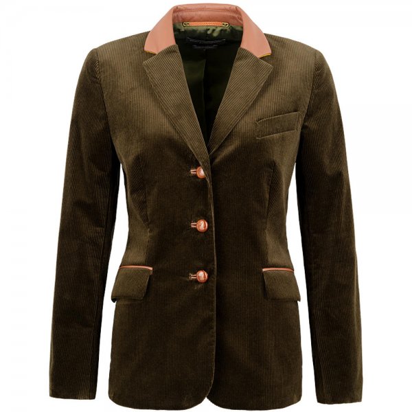 VON DÖRNBERG, Damen Blazer Sunny, Cashmere-Cord, oliv, Größe 34