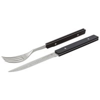 Cubiertos japoneses, cuchillos de carne y de mesa con tenedor