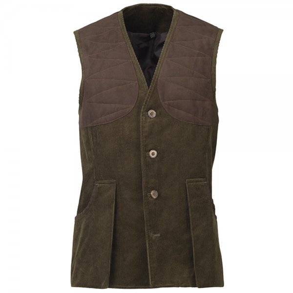 Laksen Men's Corduroy Shooting Vest »Mayfair«, Green, Size M