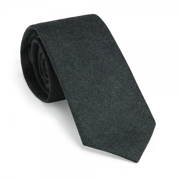 Cravatta Laksen, tweed, colore loden