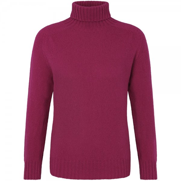 Ladies Turtleneck Sweater, Purple, Size L